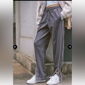 FREE PEOPLE Hop To It Track Pants - Gunmetal MWT Retail $98